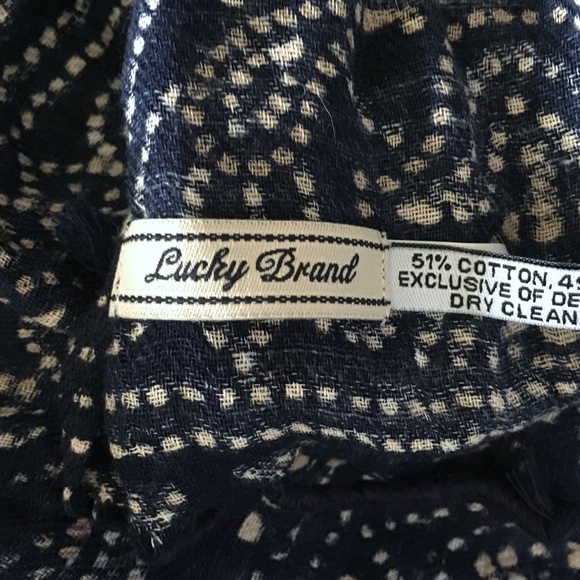 Lucky Brand Patterned Navy Scarf - Picture 3 of 3